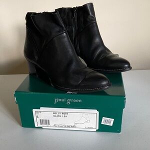 Paul green belly boot. Black leather
